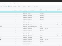 Chart of Account Sample in Business Central ERP