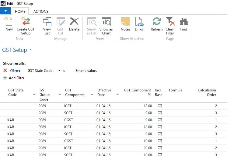 GST Setup Dynamics NAV