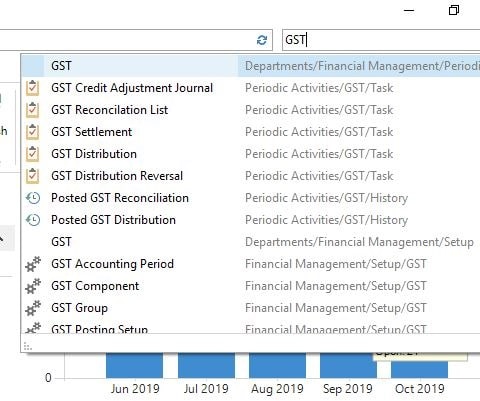 GST Pages , Reports etc coming when GST entered on search box