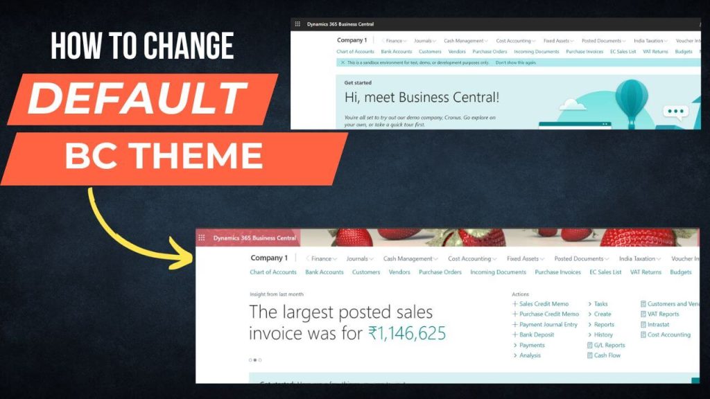 Business Central theme change steps