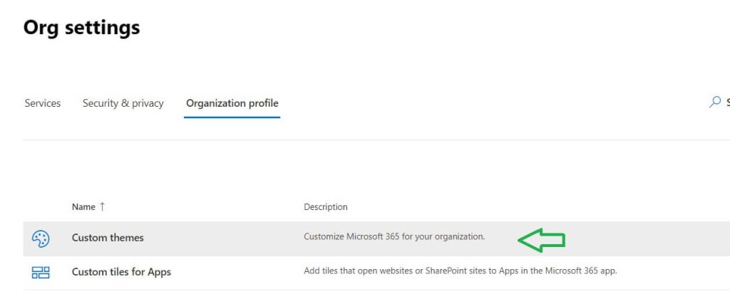Organization settings in Microsoft 365 Admin Center