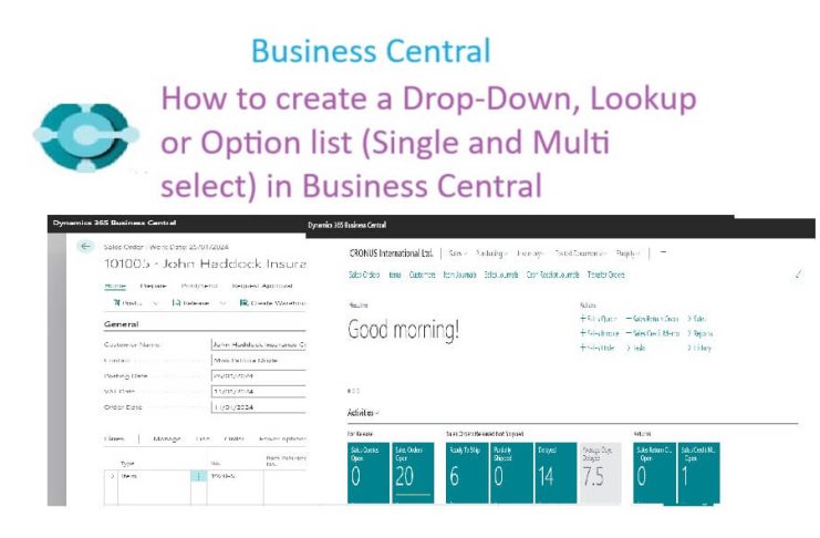 How to Create a Drop-Down, Lookup or Option list (Single and Multi select) in Business Central easy steps with real life example