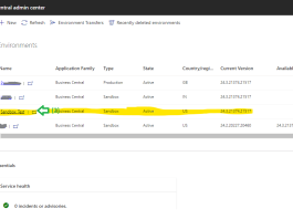 D365 Business Central Cloud Admin Center Sample Image Navision Planet