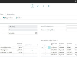 Bank Account Reconciliation in Business Central