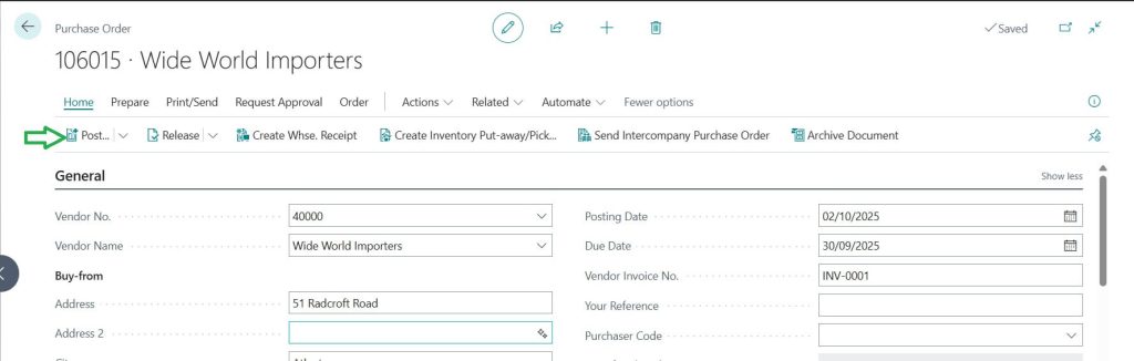 Post Purchase Order to finalize the receive and create Fixed Assets Automatically