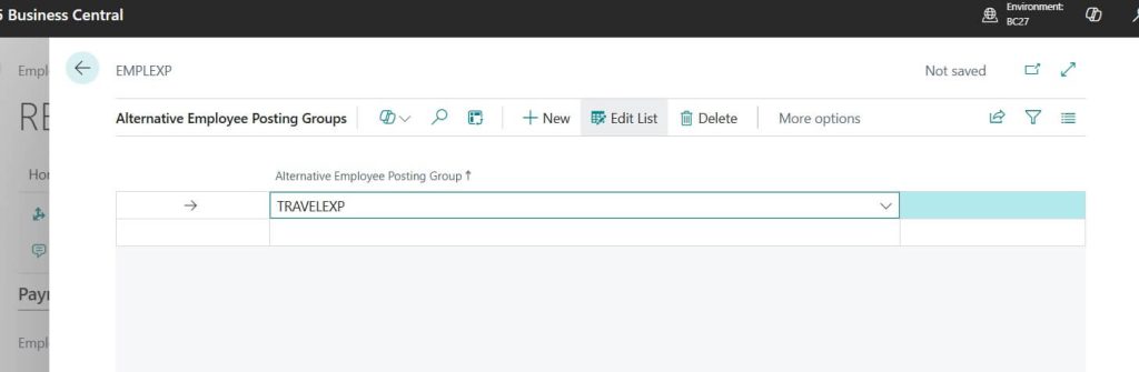 alternative posting groups list defining